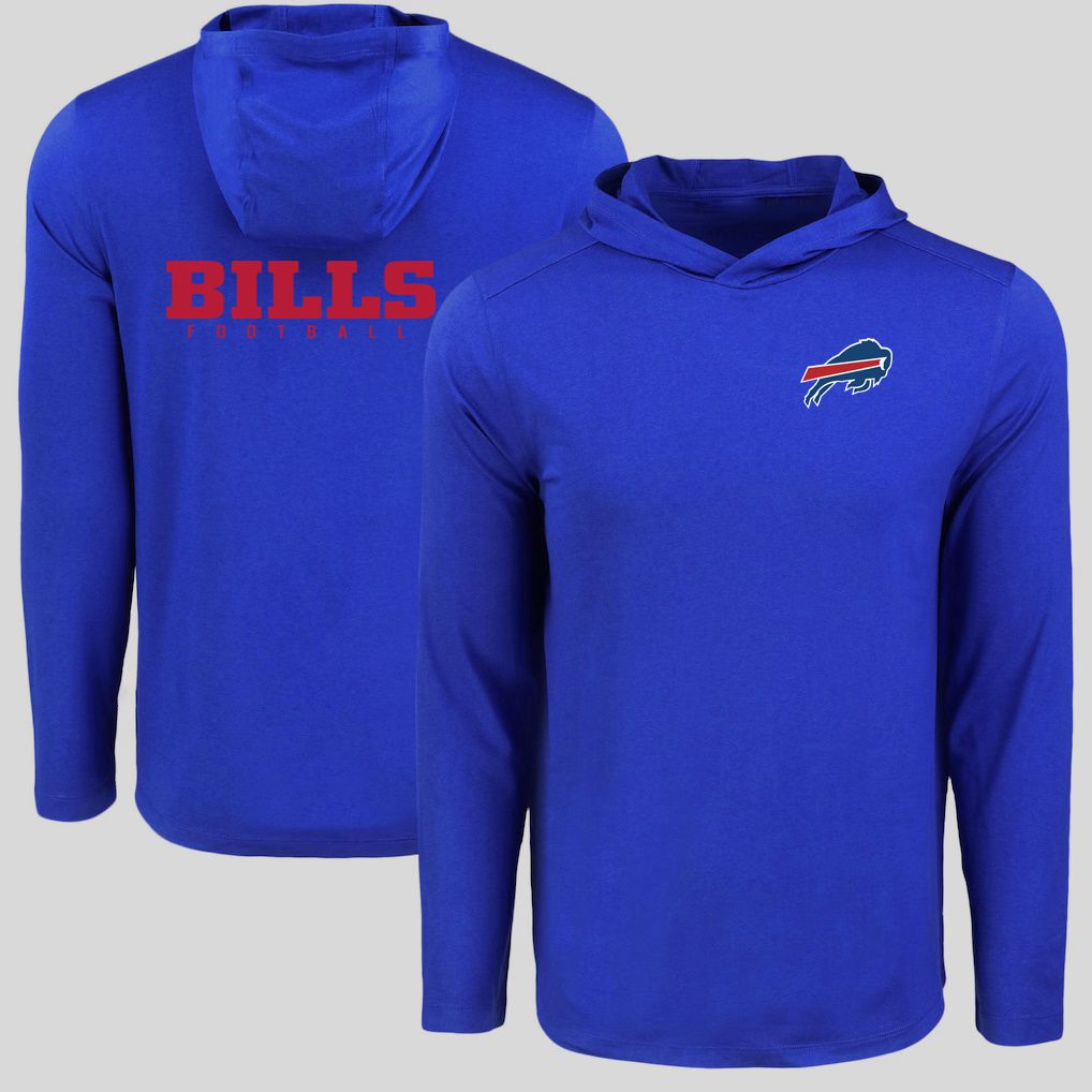 Men 2026 NFL Buffalo Bills Hooded long sleeved T-shirt blue 05->->Sports Accessory